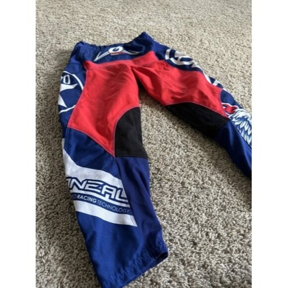 O'NEAL Element Red White Blue War Hawk 1970 Racing Motocross Pant Youth 8-10 - Picture 12 of 12